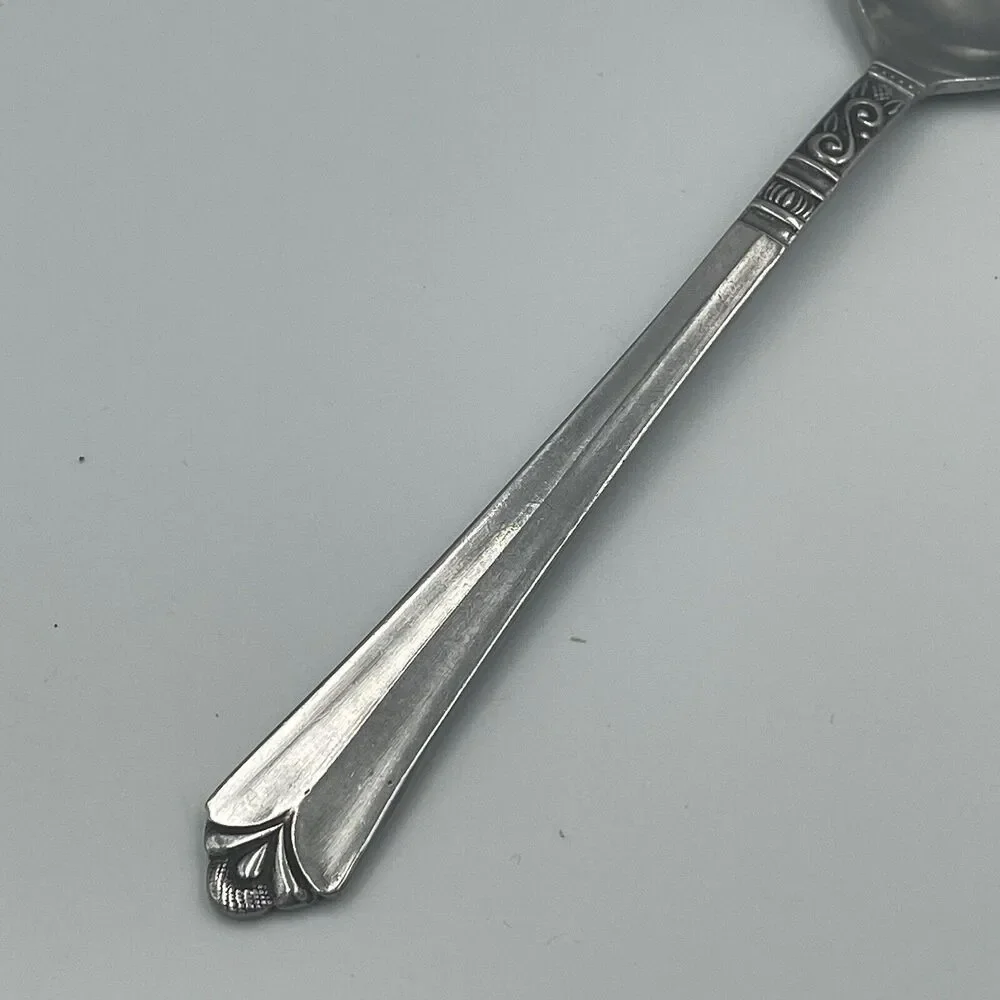 Vintage Orleans Silver ORL31 Stainless Korea Silverware Serving Spoon 8.5” 8 1/2